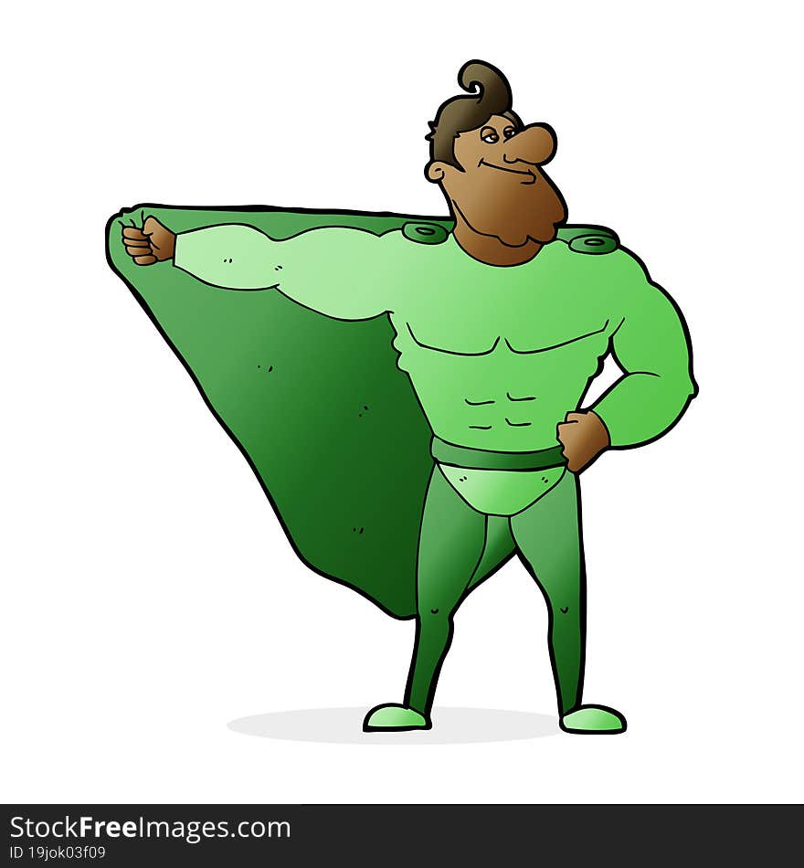 funny cartoon superhero