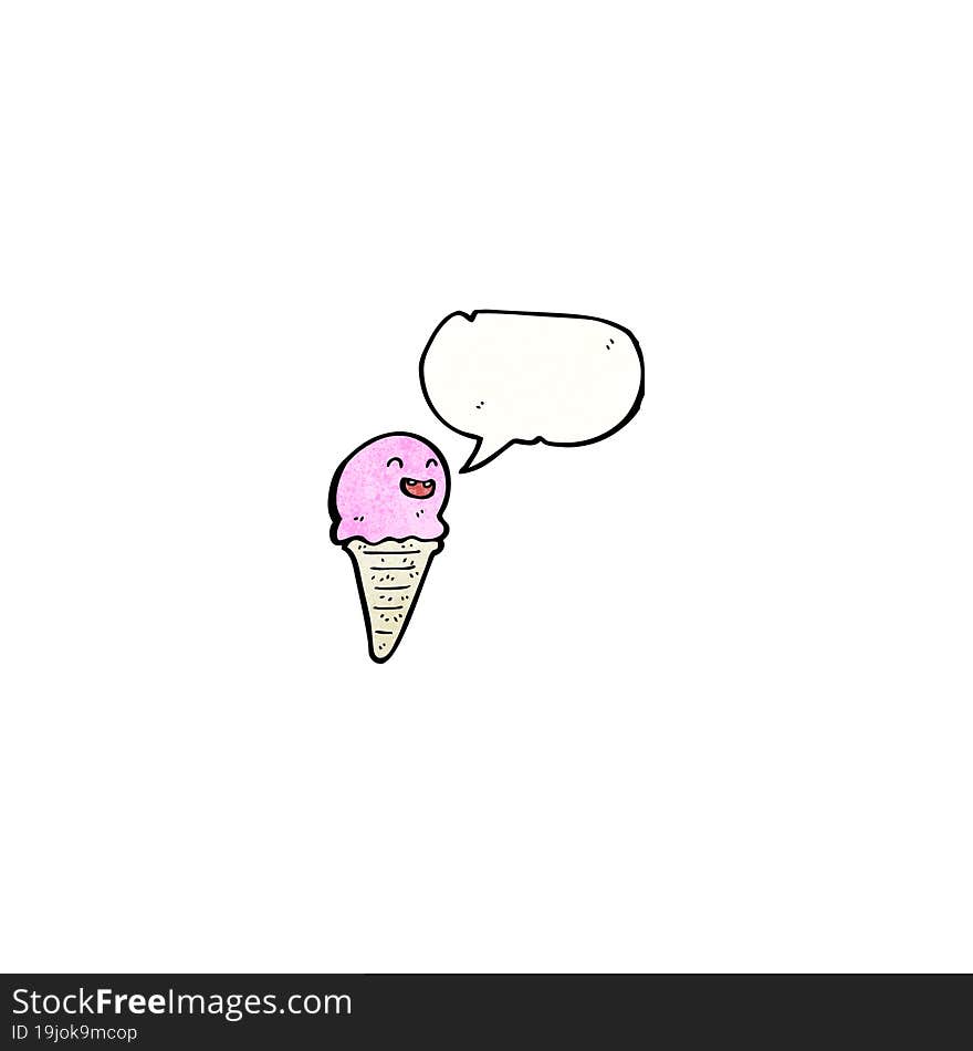 ice cream cone cartoon character