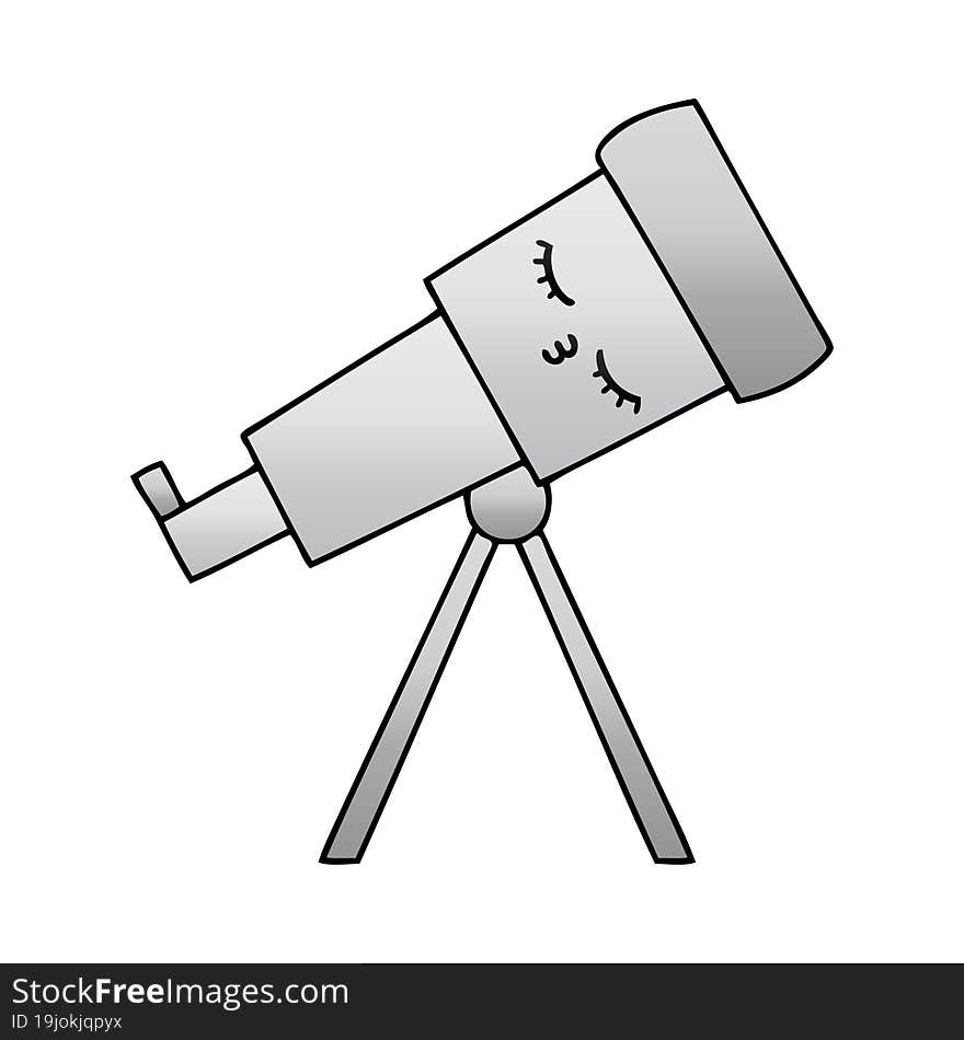 Gradient Shaded Cartoon Telescope