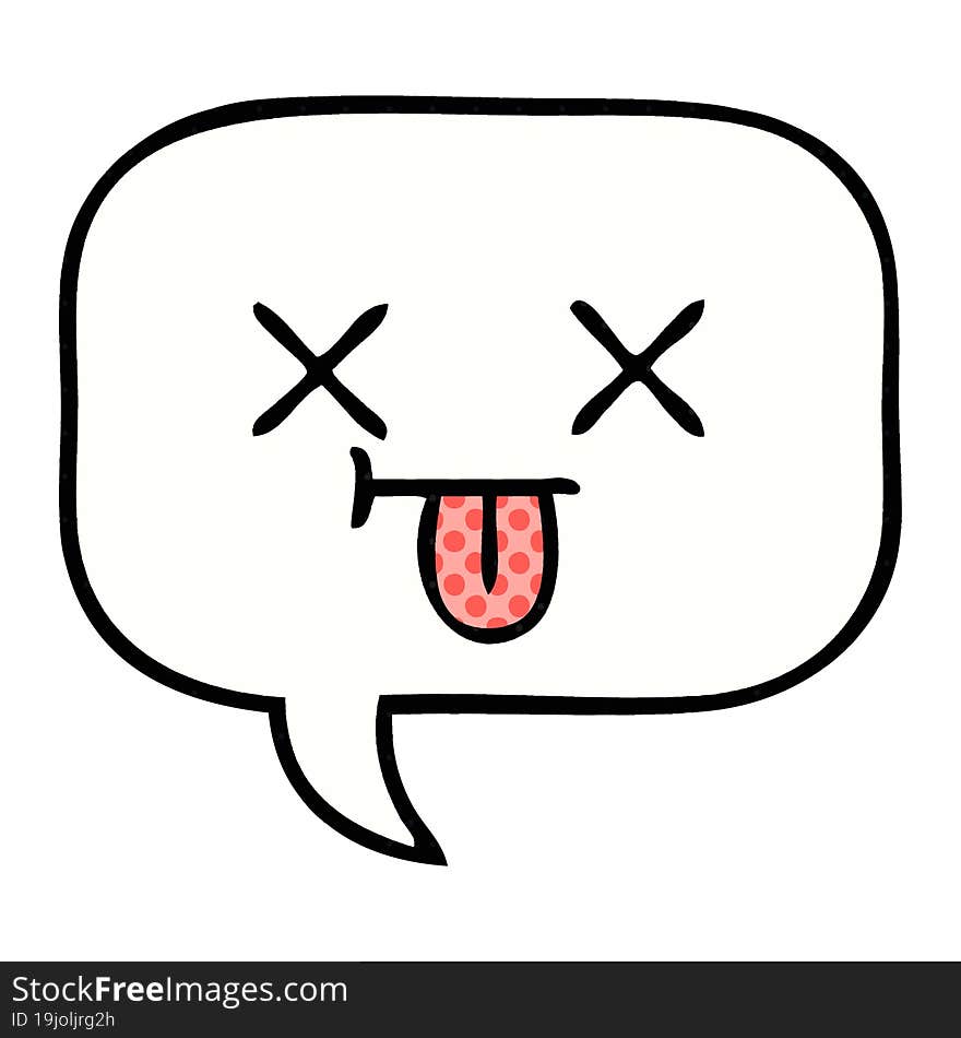 comic book style cartoon speech bubble