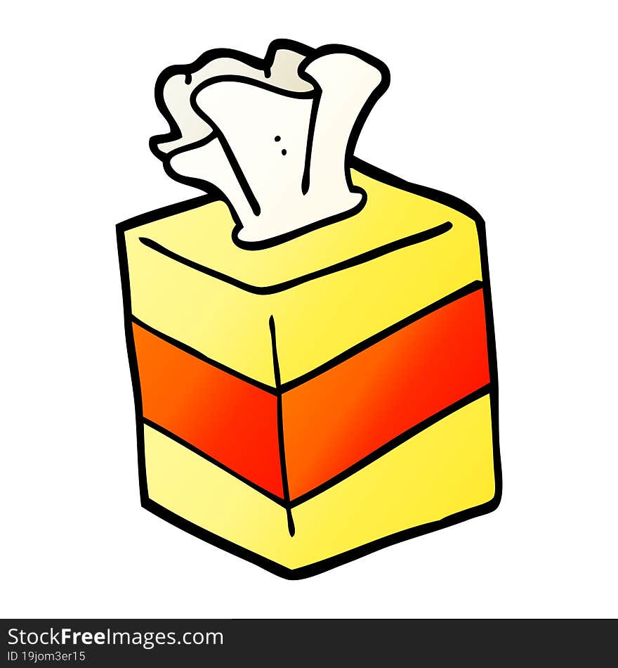 vector gradient illustration cartoon tissue box