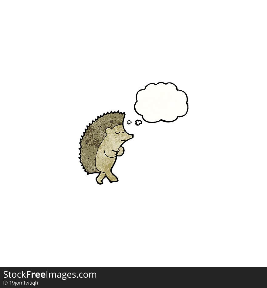 cartoon shy hedgehog