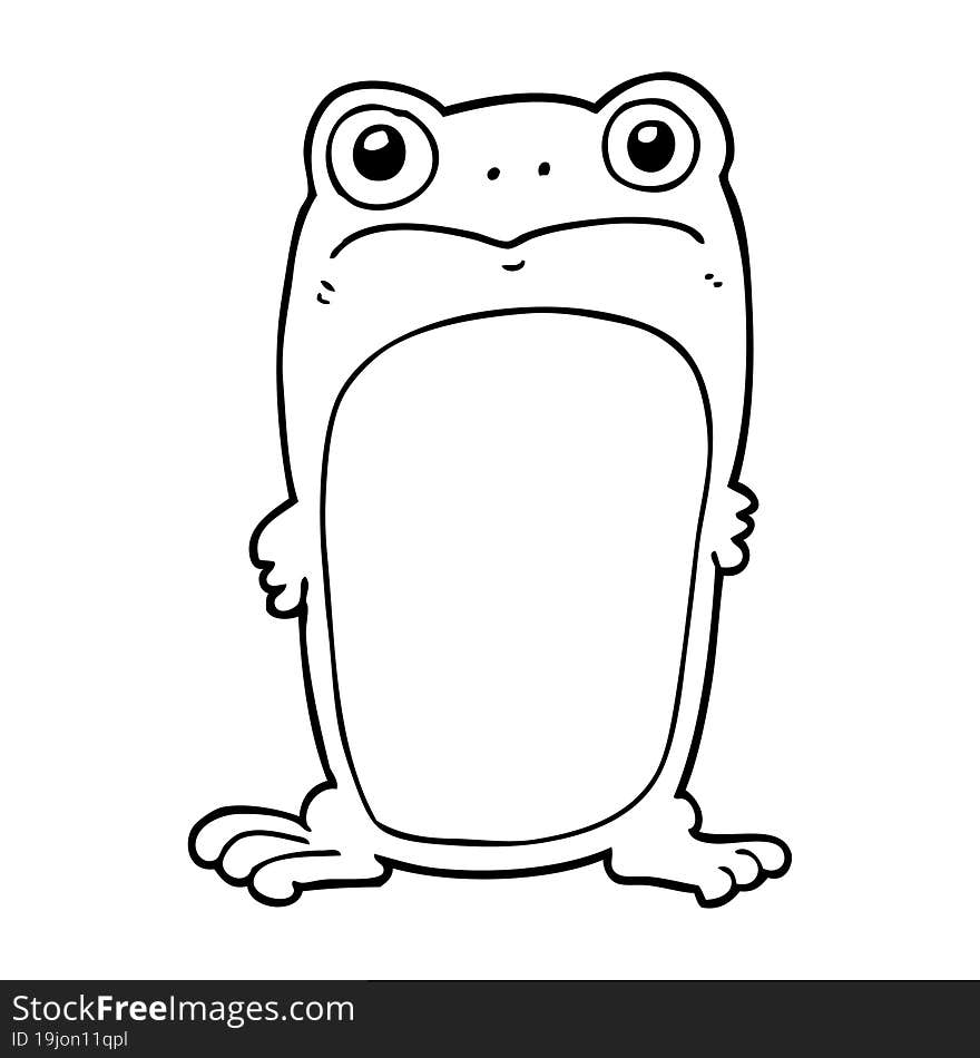 cartoon staring frog