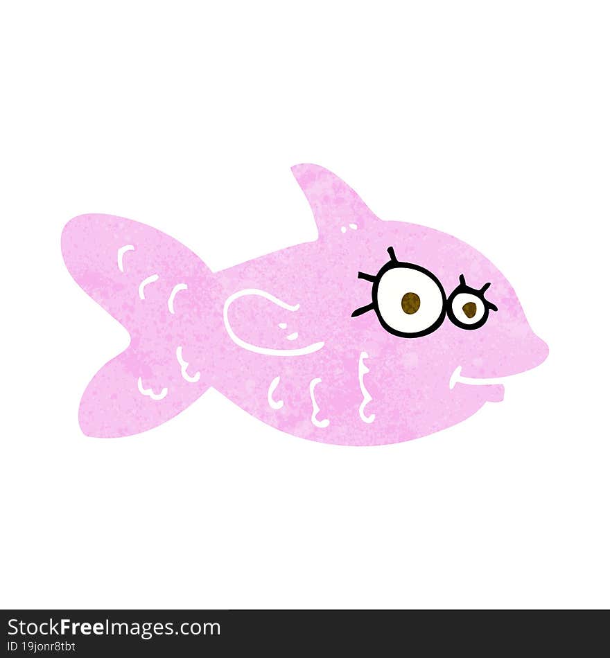 cartoon happy fish