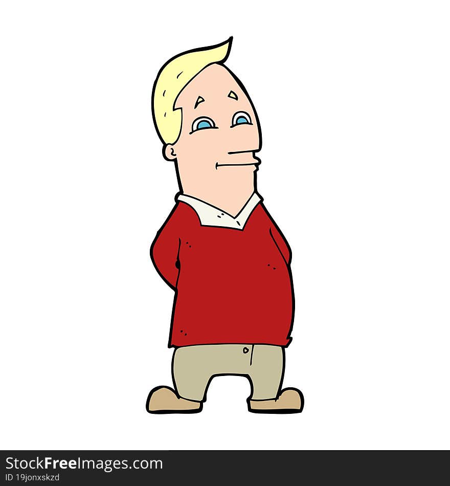 cartoon friendly man