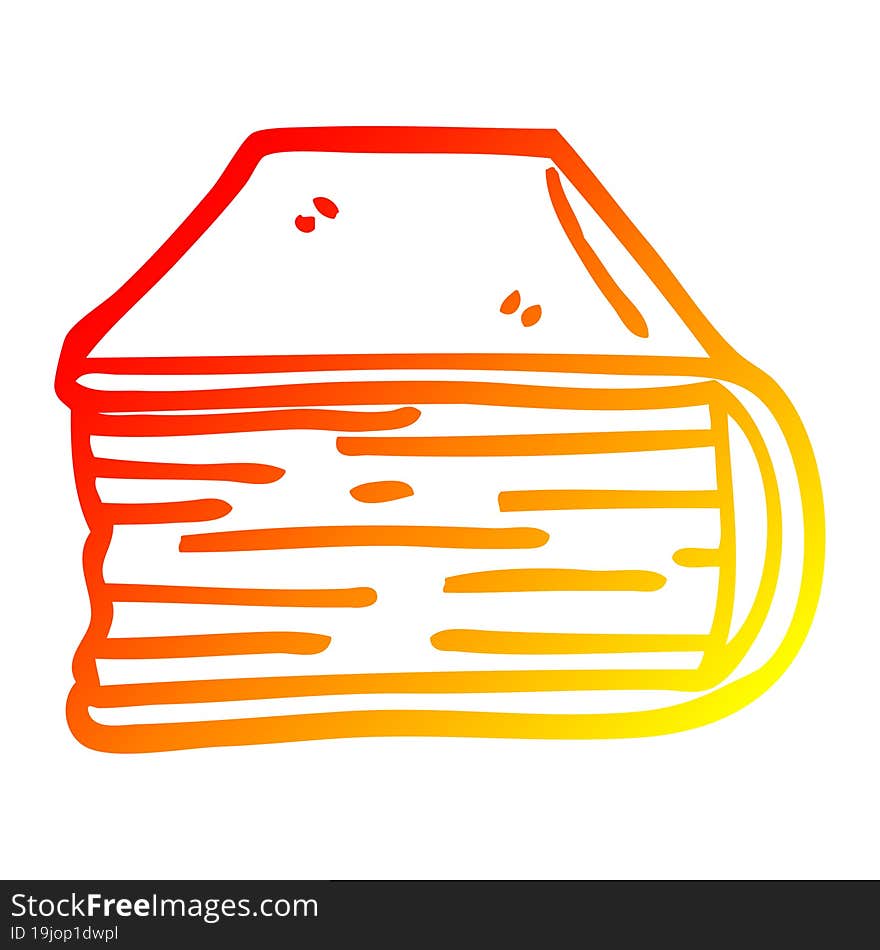 warm gradient line drawing cartoon book end