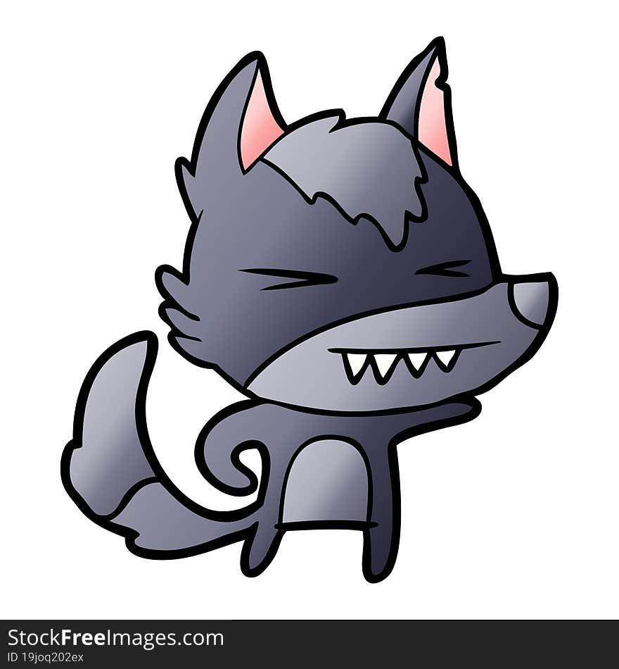 angry wolf cartoon. angry wolf cartoon