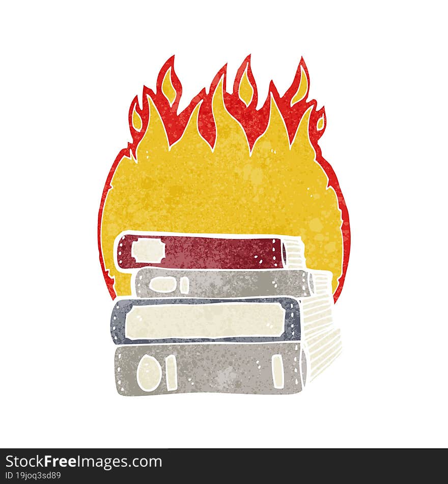 burning books cartoon. burning books cartoon