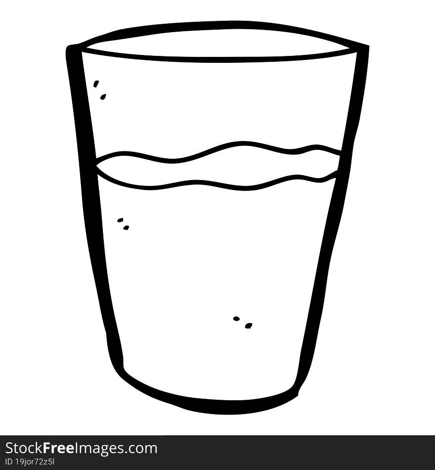 cartoon glass of water