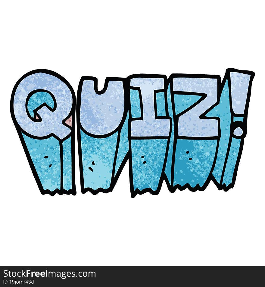 cartoon doodle quiz symbol