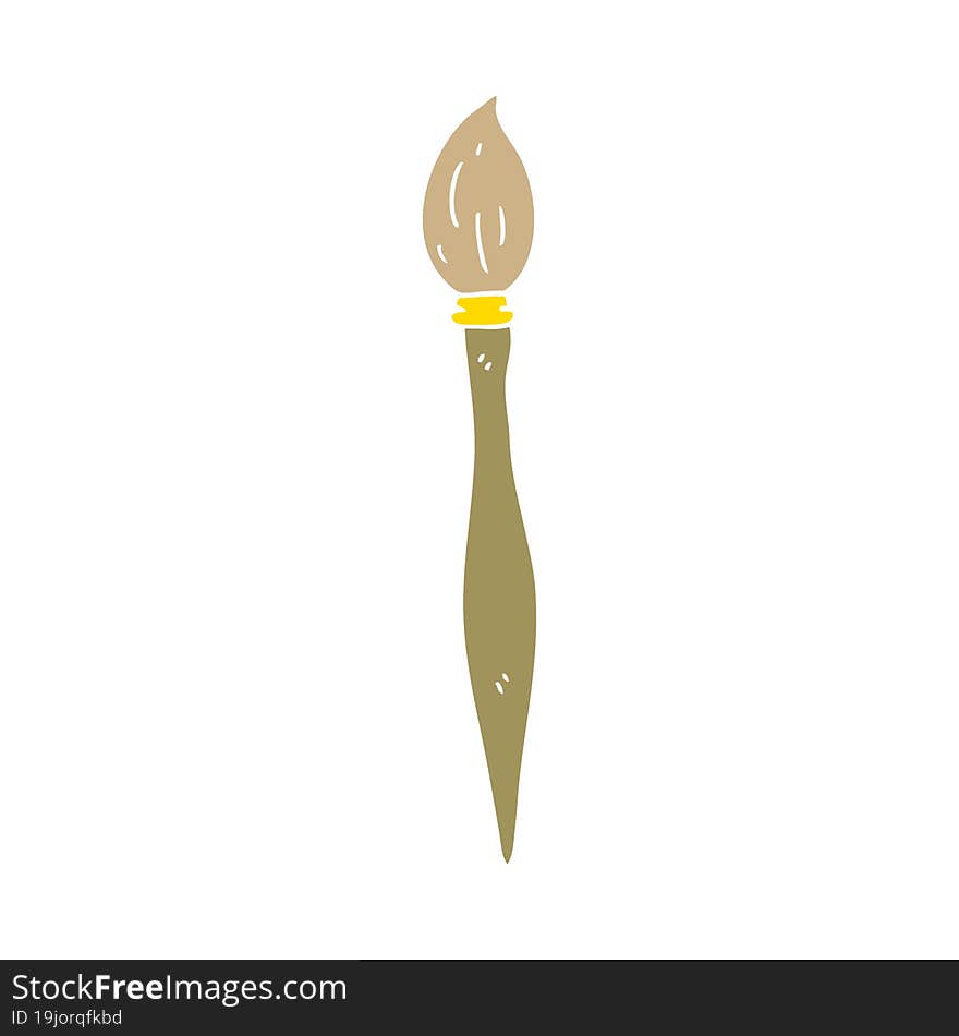 flat color style cartoon paint brush