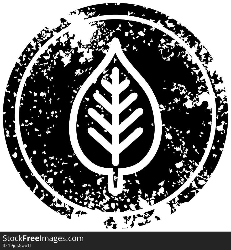 Natural Leaf Distressed Icon