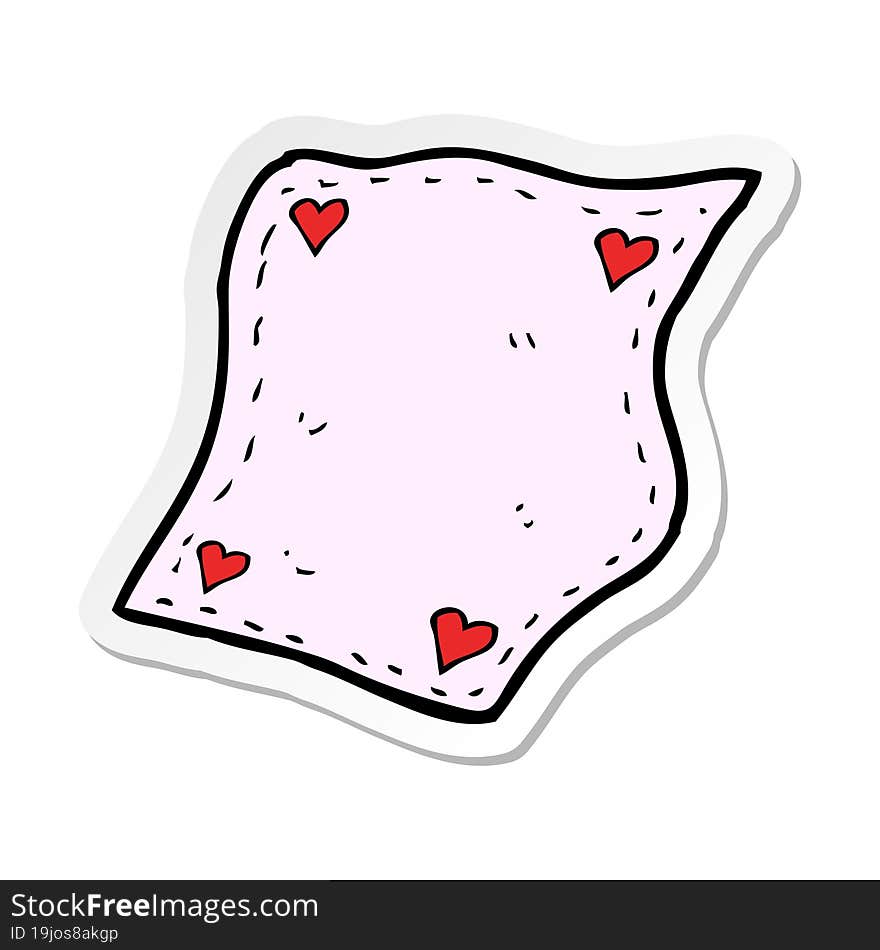 sticker of a cartoon handkerchief