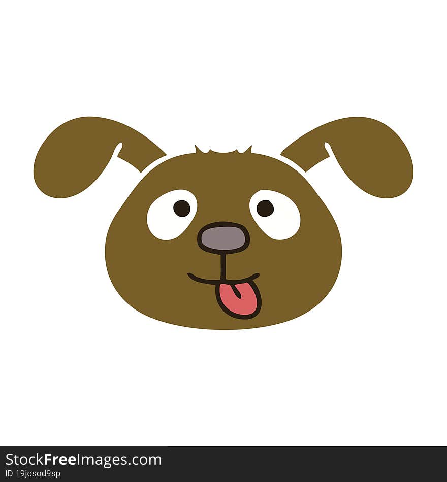 hand drawn quirky cartoon dog face. hand drawn quirky cartoon dog face