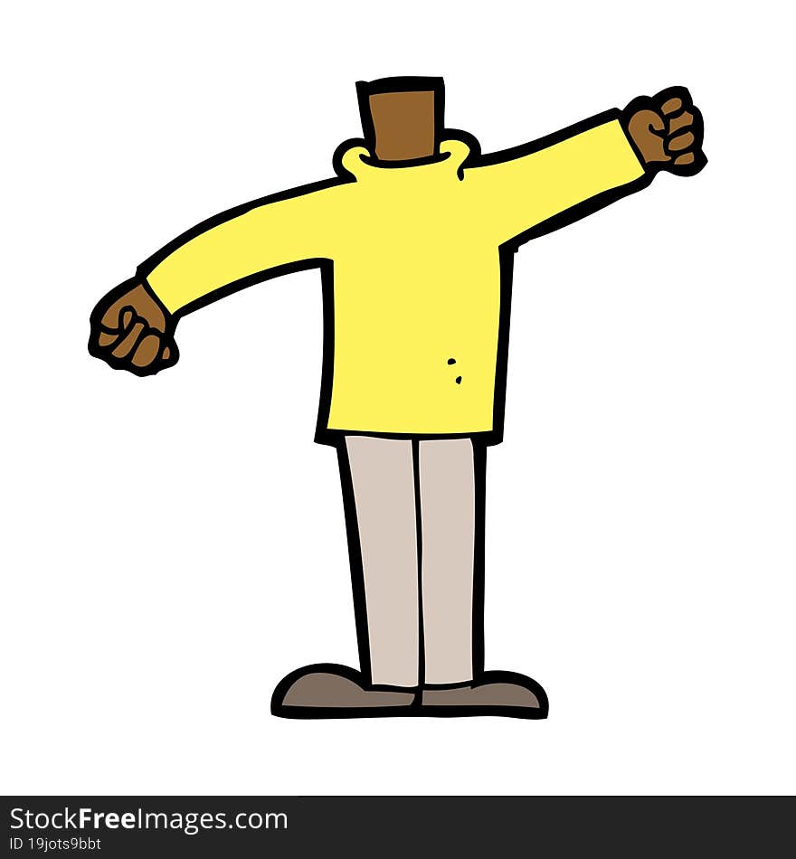 Cartoon Body Waving Arms (mix And Match Cartoons Or Add Own Photos