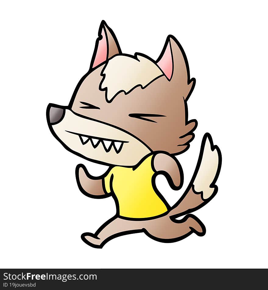 angry wolf cartoon. angry wolf cartoon