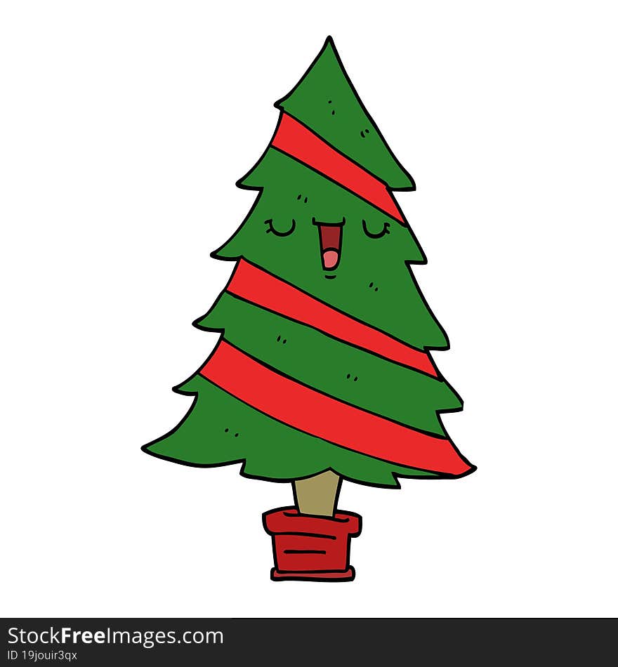 cartoon christmas tree