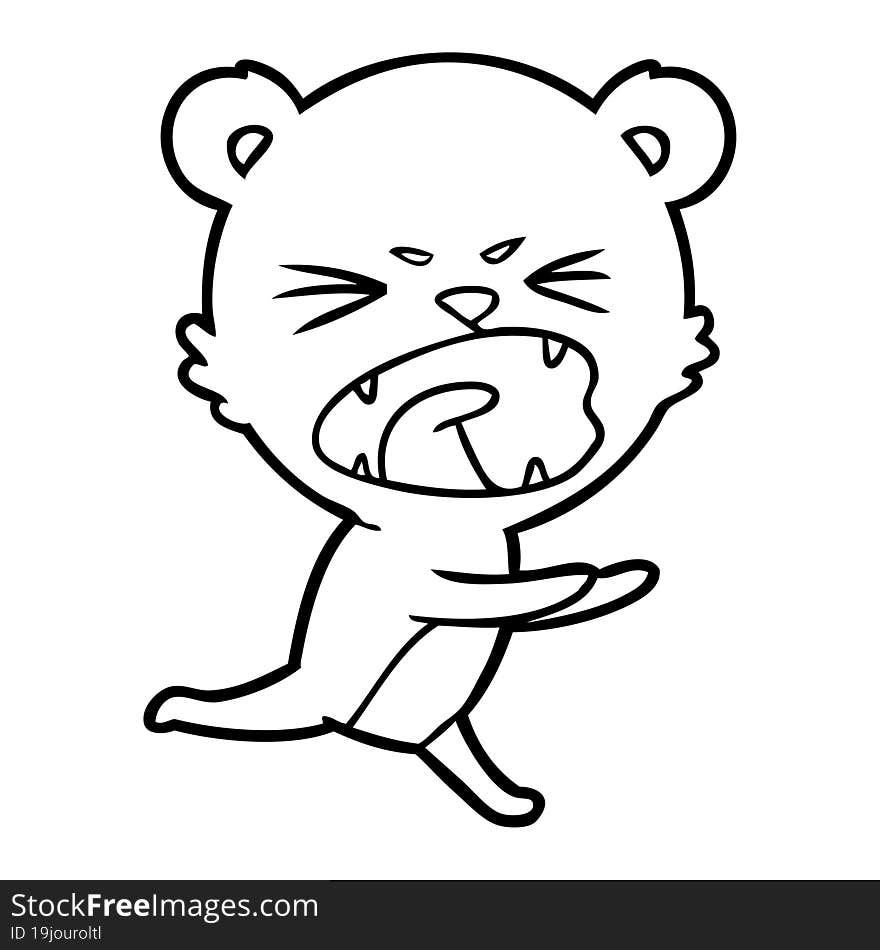 angry cartoon bear shouting. angry cartoon bear shouting