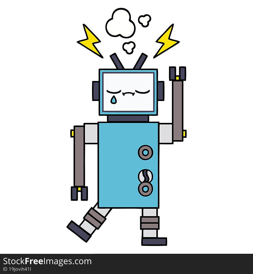 cute cartoon of a robot. cute cartoon of a robot