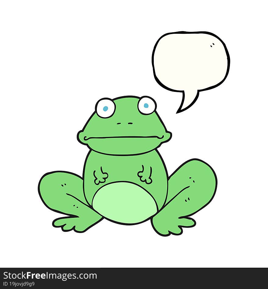 Speech Bubble Cartoon Frog