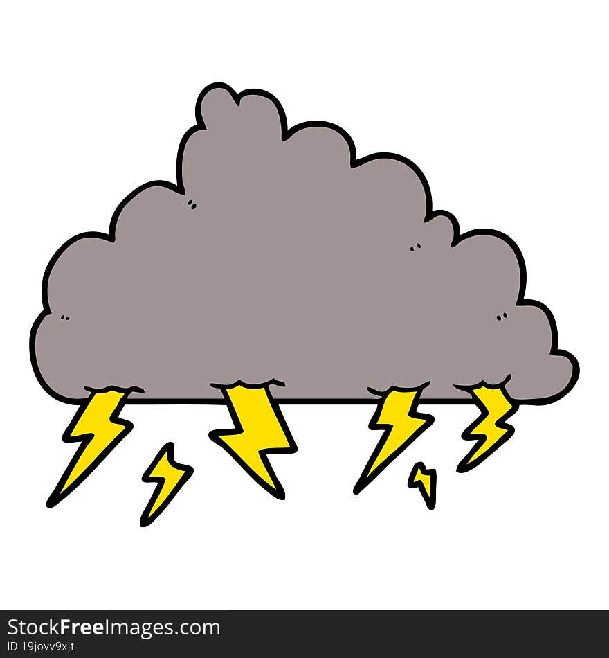 cartoon thundercloud. cartoon thundercloud