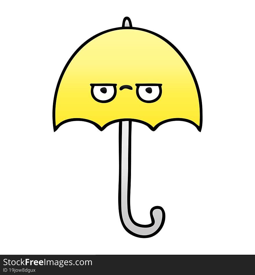 gradient shaded cartoon umbrella