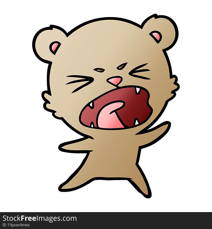 angry cartoon bear. angry cartoon bear