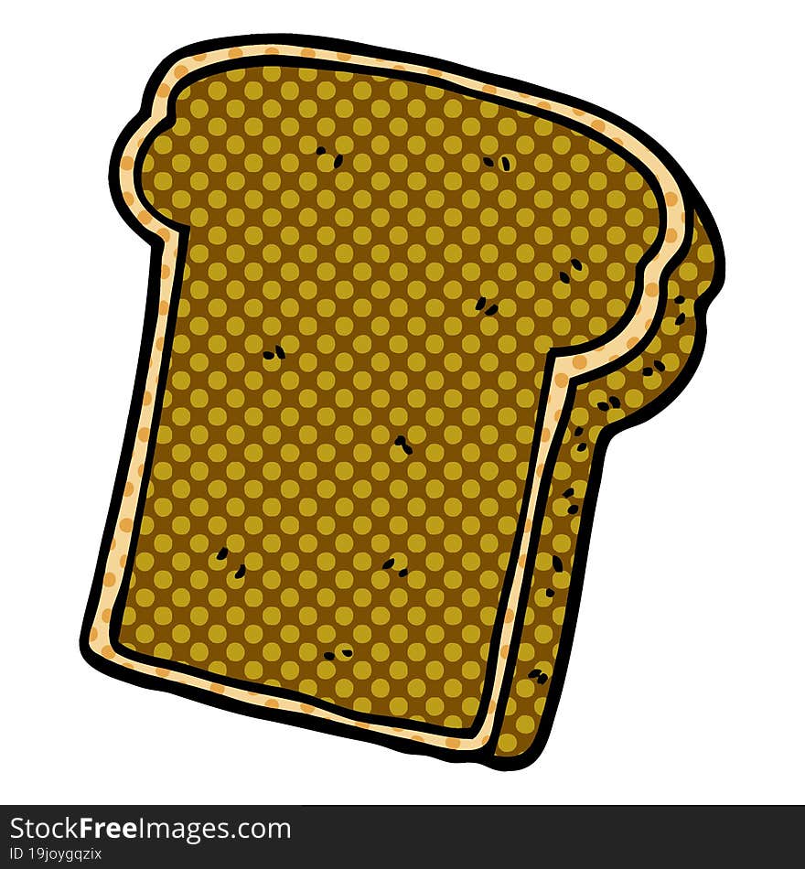 Cartoon Doodle Slice Of Bread