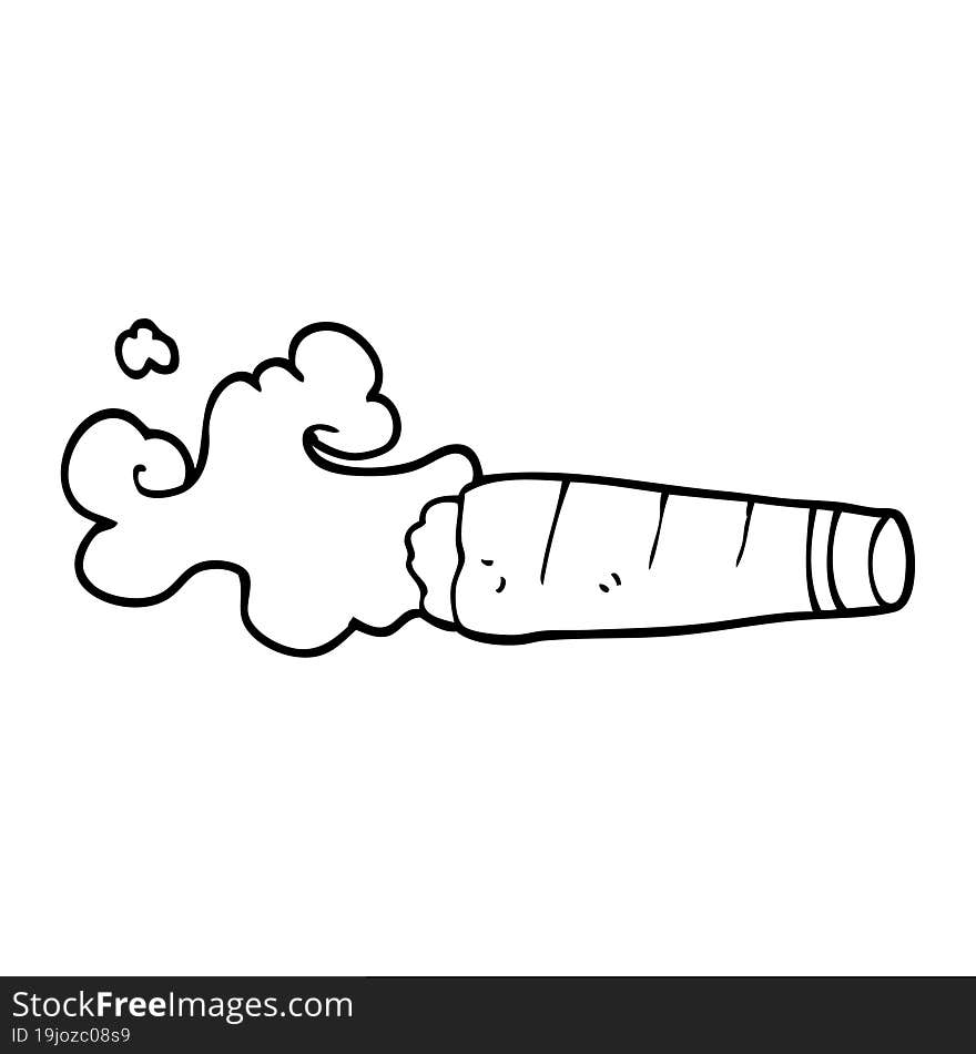 line drawing cartoon smoking cigar