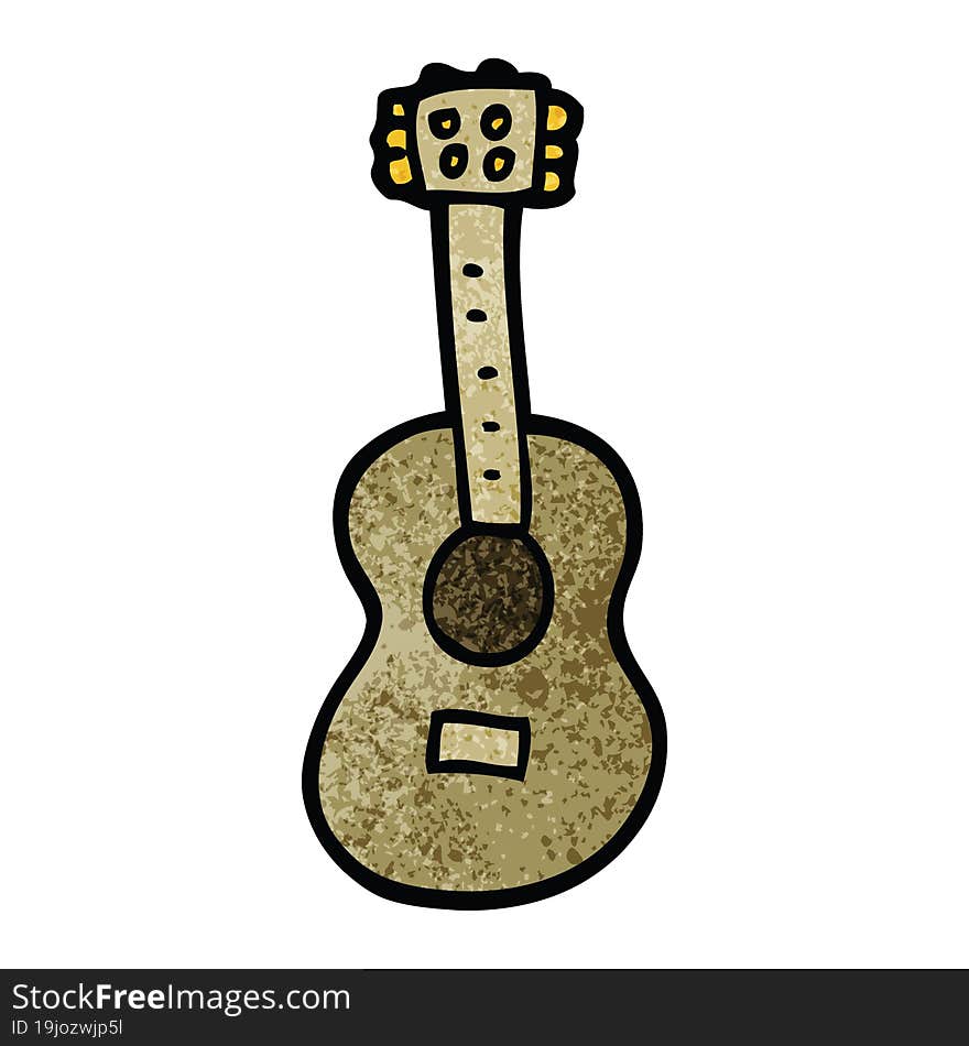 Cartoon Doodle Guitar