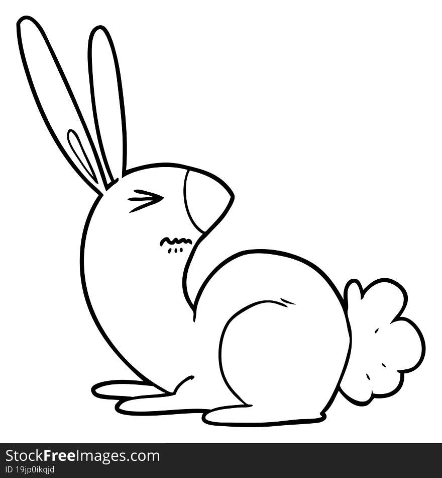 cartoon annoyed rabbit. cartoon annoyed rabbit