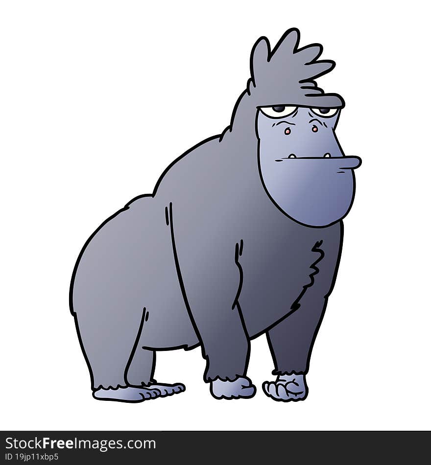 cartoon gorilla. cartoon gorilla