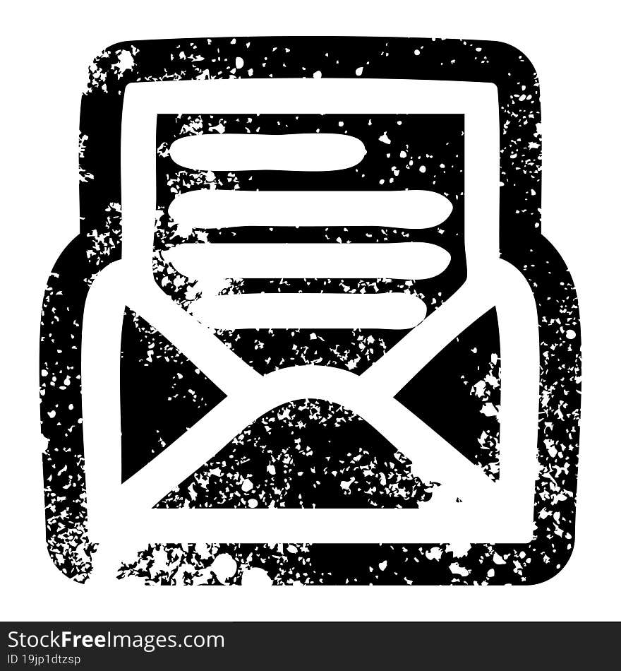 envelope letter distressed icon