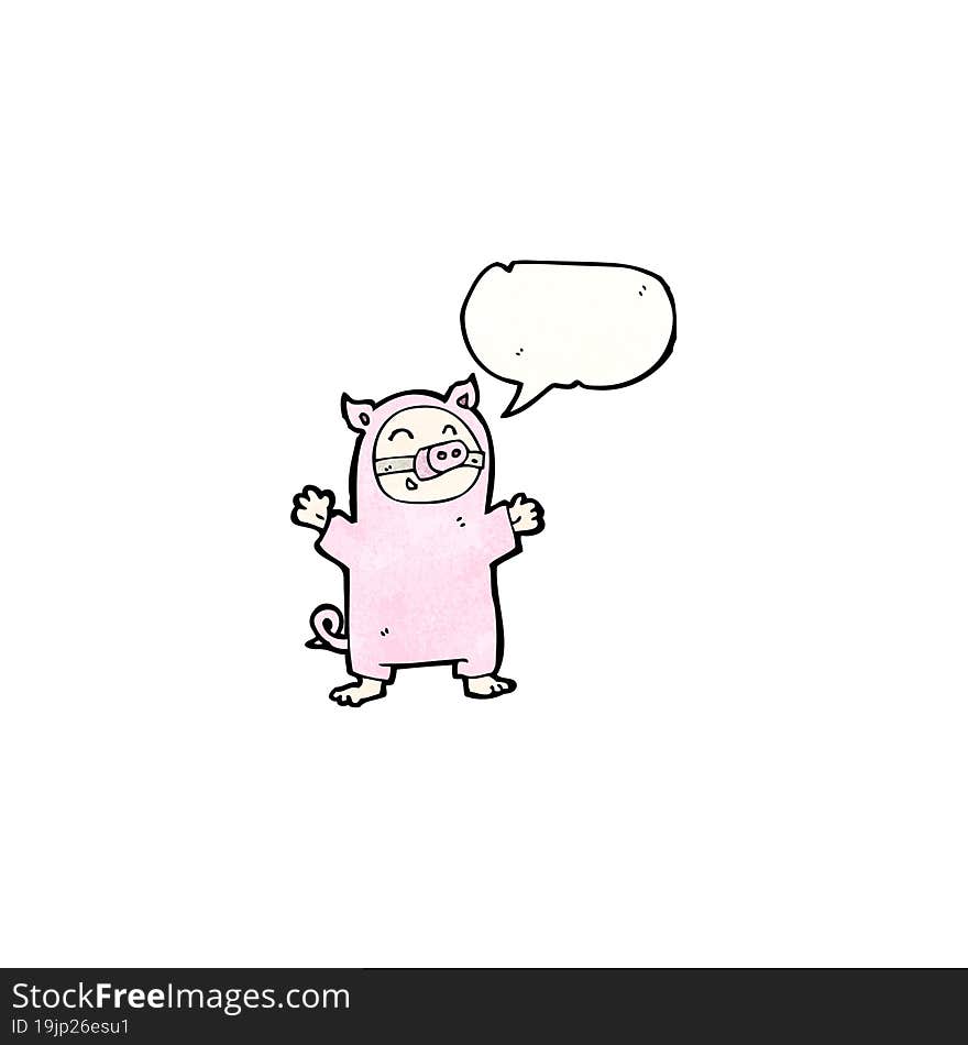 pig costume cartoon