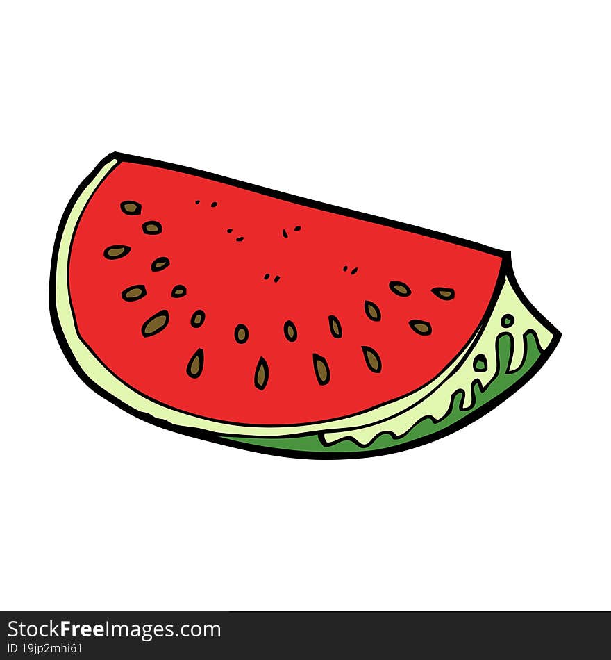 cartoon watermelon slice