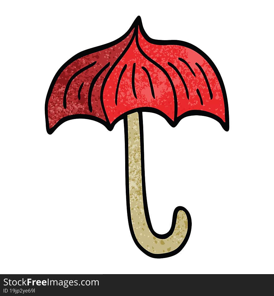 cartoon doodle open umbrella