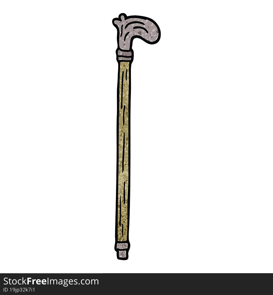 cartoon doodle walking stick