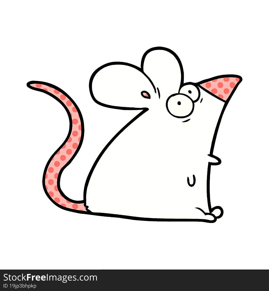 cartoon frightened mouse. cartoon frightened mouse