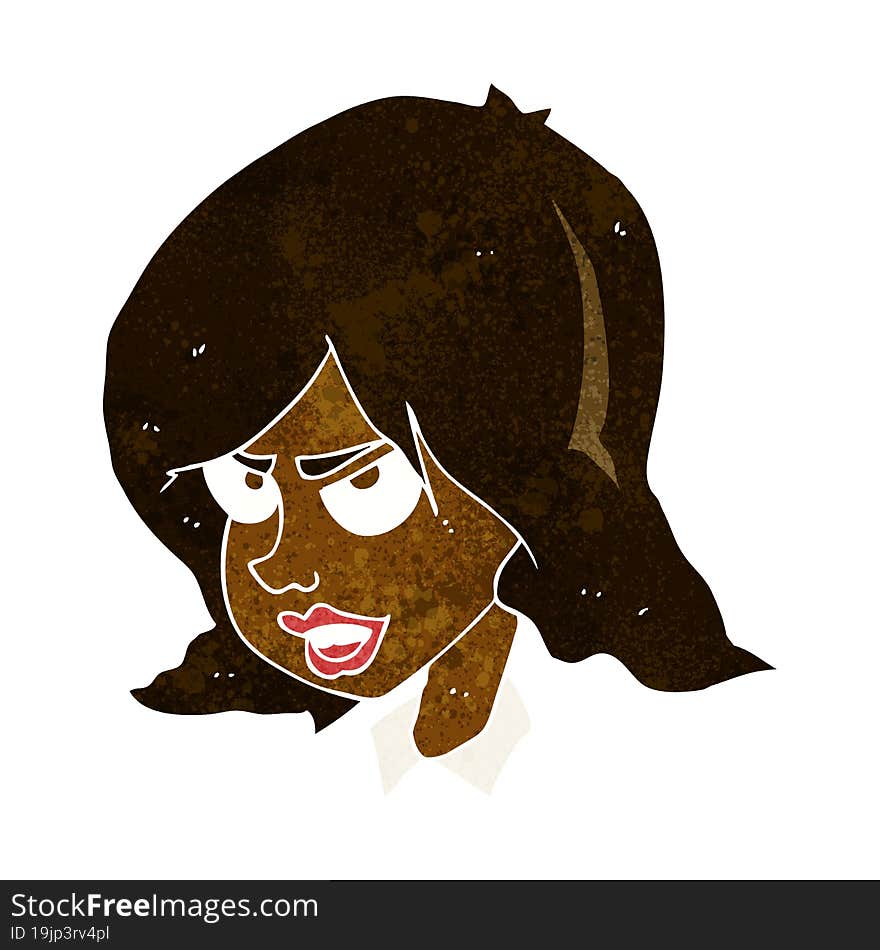 cartoon annoyed woman