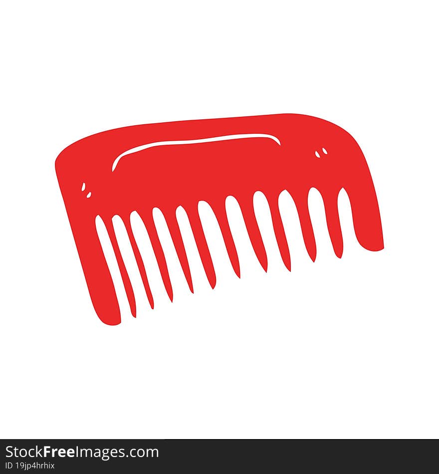 flat color illustration of a cartoon comb