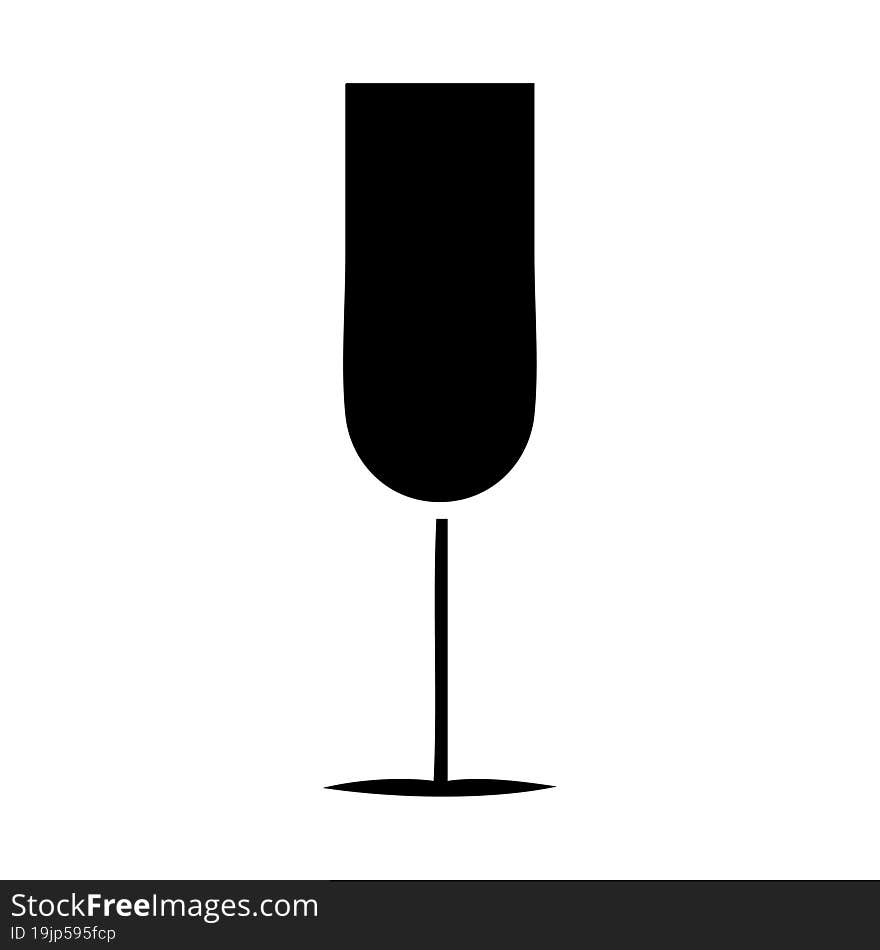 Flat Symbol Champagne Flute