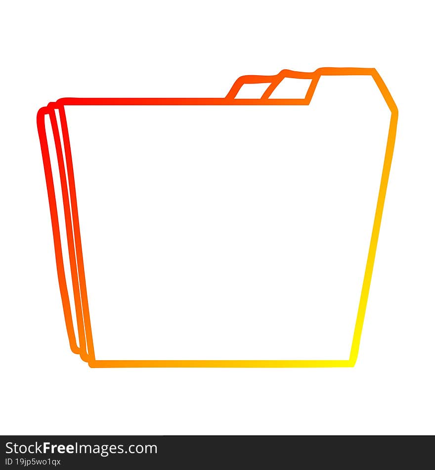 warm gradient line drawing cartoon business folders