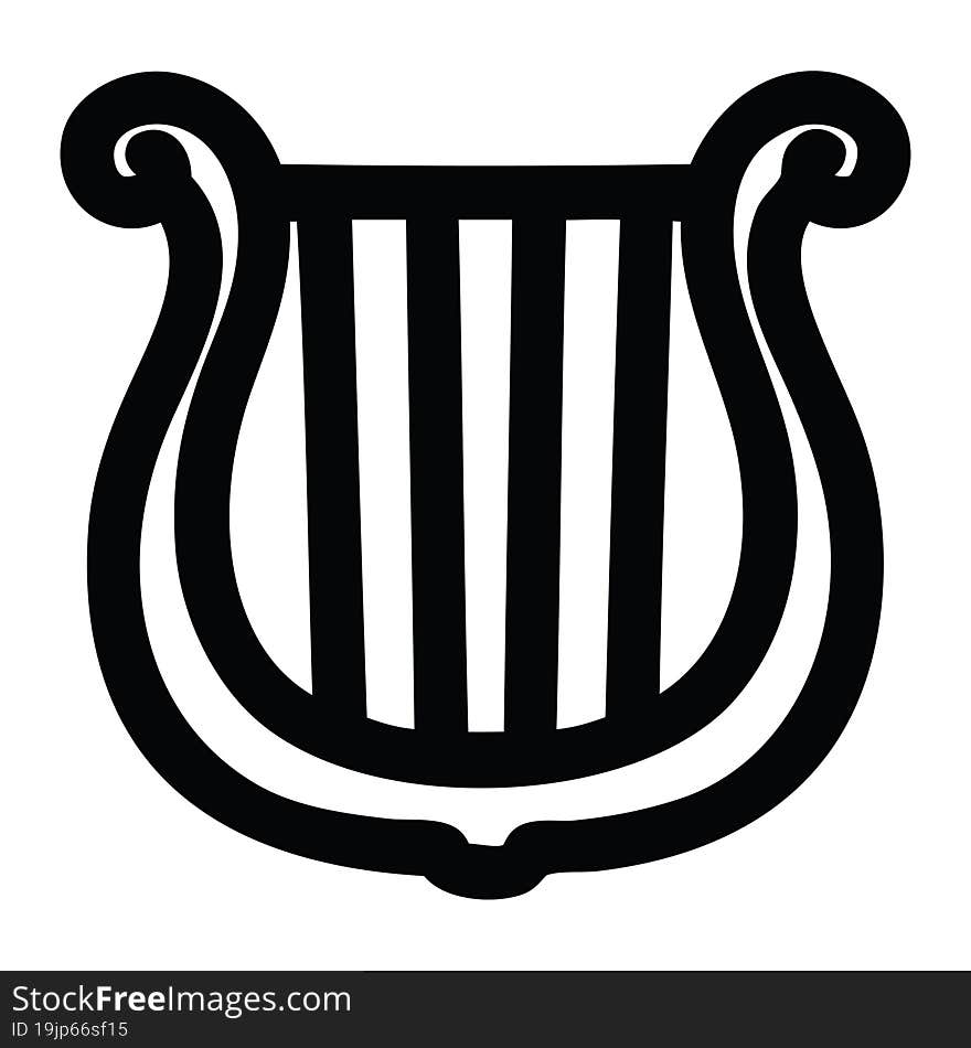 musical instrument harp icon symbol