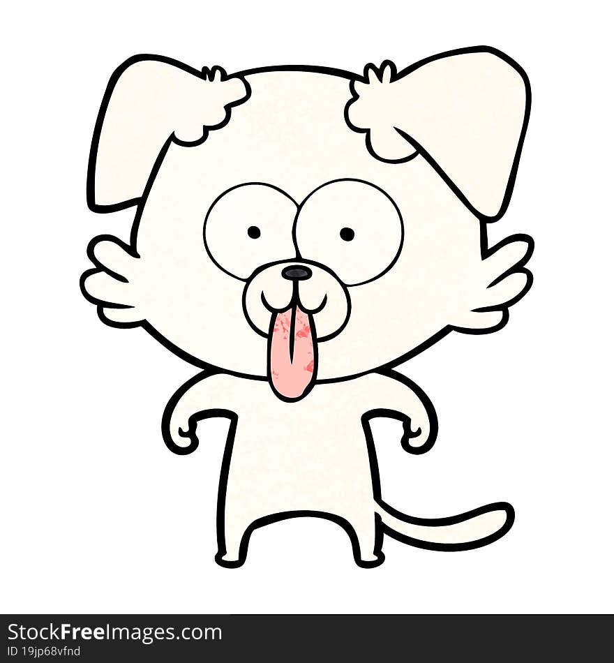 cartoon dog with tongue sticking out. cartoon dog with tongue sticking out