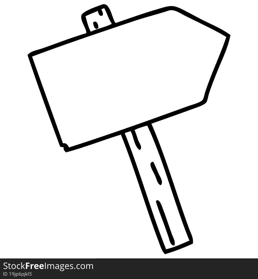 blank sign post