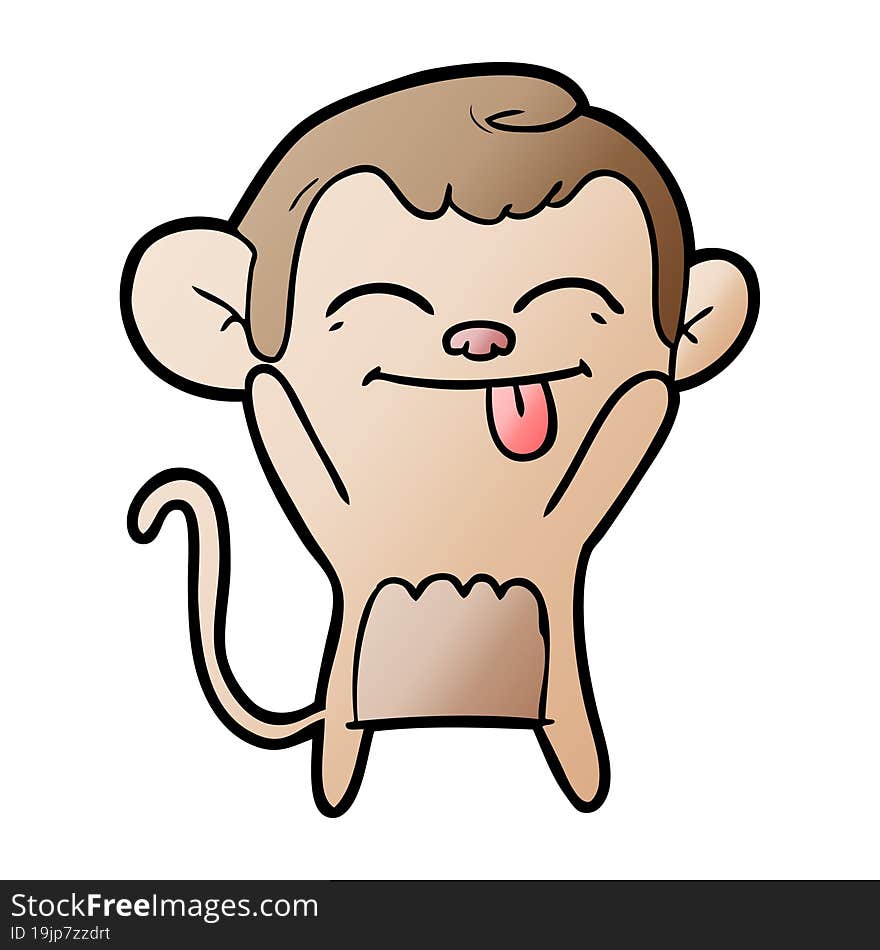 funny cartoon monkey. funny cartoon monkey