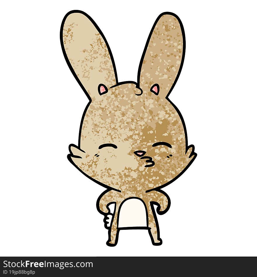 curious bunny cartoon. curious bunny cartoon