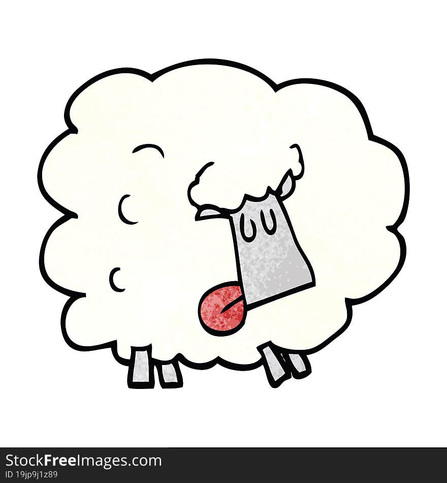 Cartoon Doodle Funny Sheep