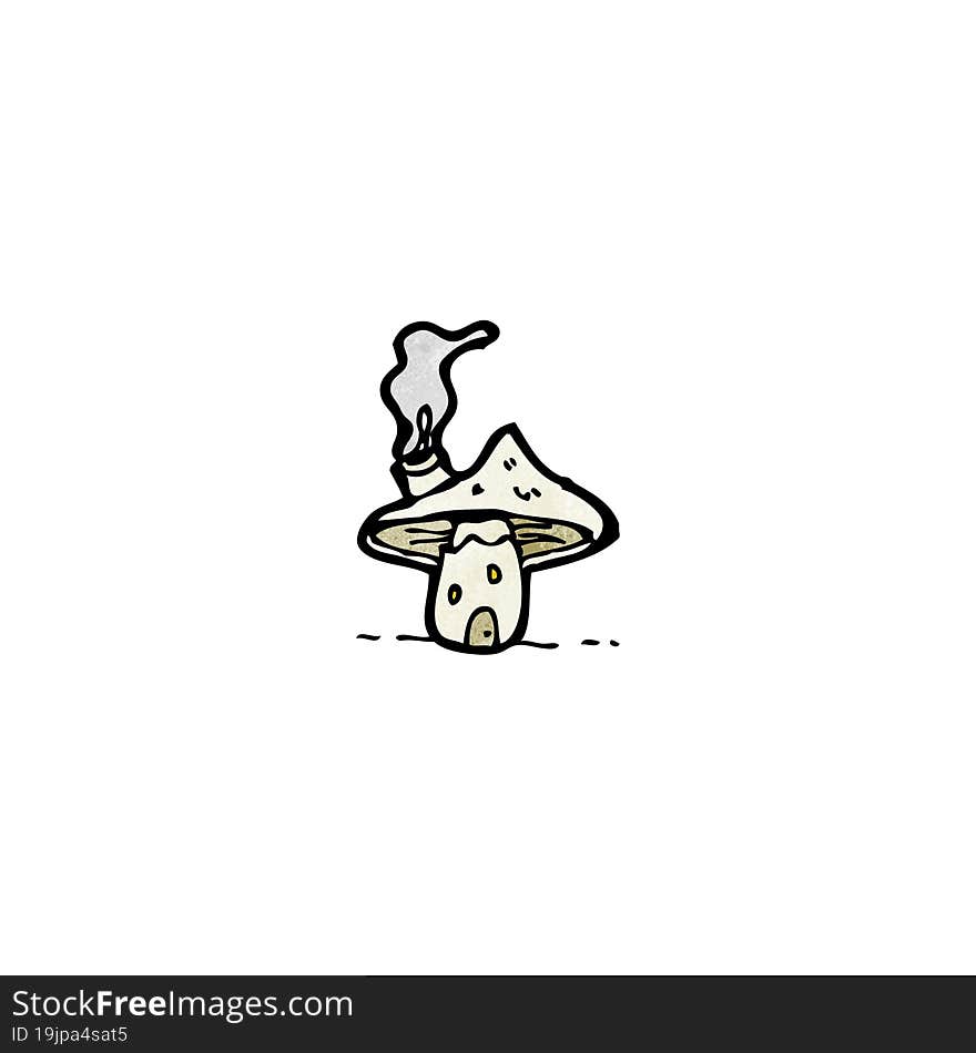 cartoon fairy mushroom house