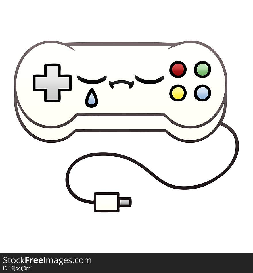 Gradient Shaded Cartoon Game Controller